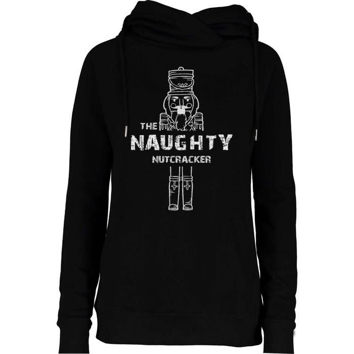 Naughty Nutcracker Vintage Family Matching Pajama Womens Funnel Neck Pullover Hood