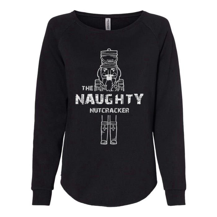 Naughty Nutcracker Vintage Family Matching Pajama Womens California Wash Sweatshirt