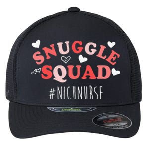 NICU Nurse Valentines Day Snuggle Squad For Neonatal Nurses Flexfit Unipanel Trucker Cap