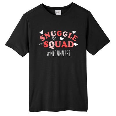 NICU Nurse Valentines Day Snuggle Squad For Neonatal Nurses Tall Fusion ChromaSoft Performance T-Shirt