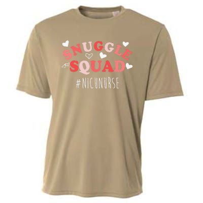 NICU Nurse Valentines Day Snuggle Squad For Neonatal Nurses Cooling Performance Crew T-Shirt