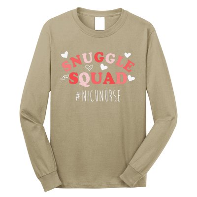 NICU Nurse Valentines Day Snuggle Squad For Neonatal Nurses Long Sleeve Shirt