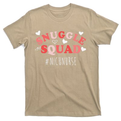 NICU Nurse Valentines Day Snuggle Squad For Neonatal Nurses T-Shirt