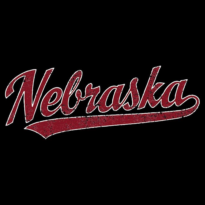 Nebraska NE Vintage Sports Design Retro Script T-Shirt
