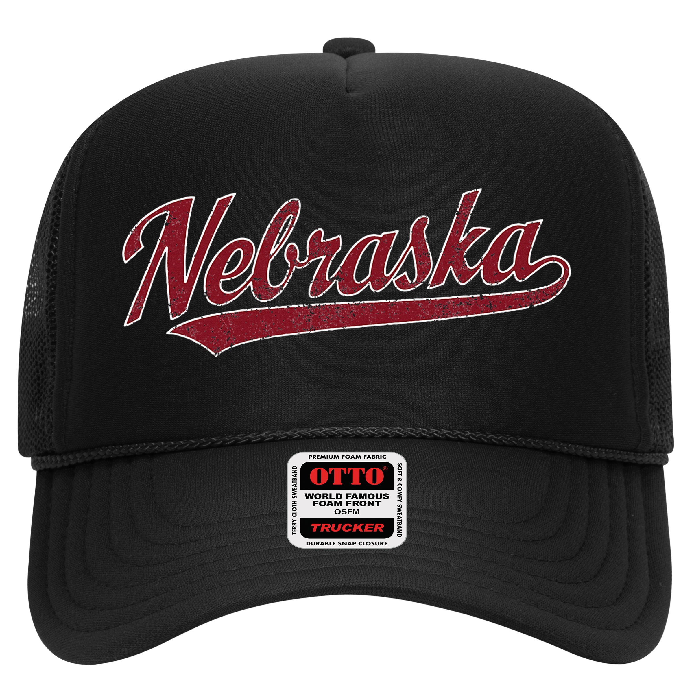 Nebraska NE Vintage Sports Design Retro Script Hat