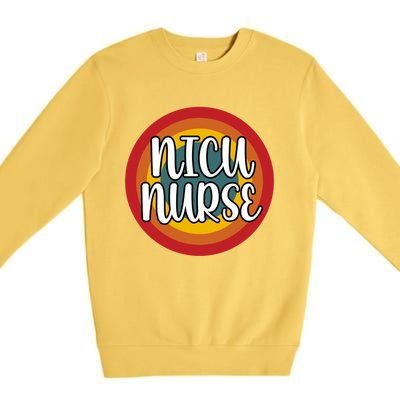 Nicu Nurse Vintage Retro Gift Premium Crewneck Sweatshirt