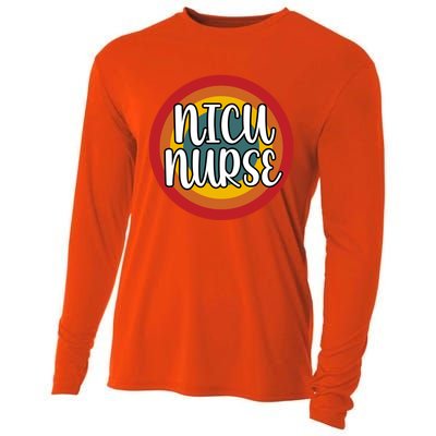 Nicu Nurse Vintage Retro Gift Cooling Performance Long Sleeve Crew