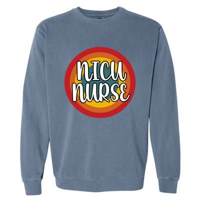 Nicu Nurse Vintage Retro Gift Garment-Dyed Sweatshirt