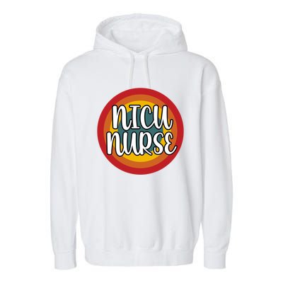 Nicu Nurse Vintage Retro Gift Garment-Dyed Fleece Hoodie