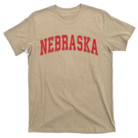 Nebraska Ne Vintage Athletic Sports Red Style T-Shirt