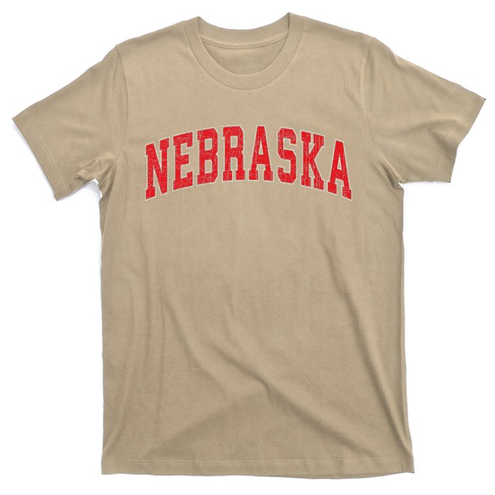 Nebraska Ne Vintage Athletic Sports Red Style T-Shirt