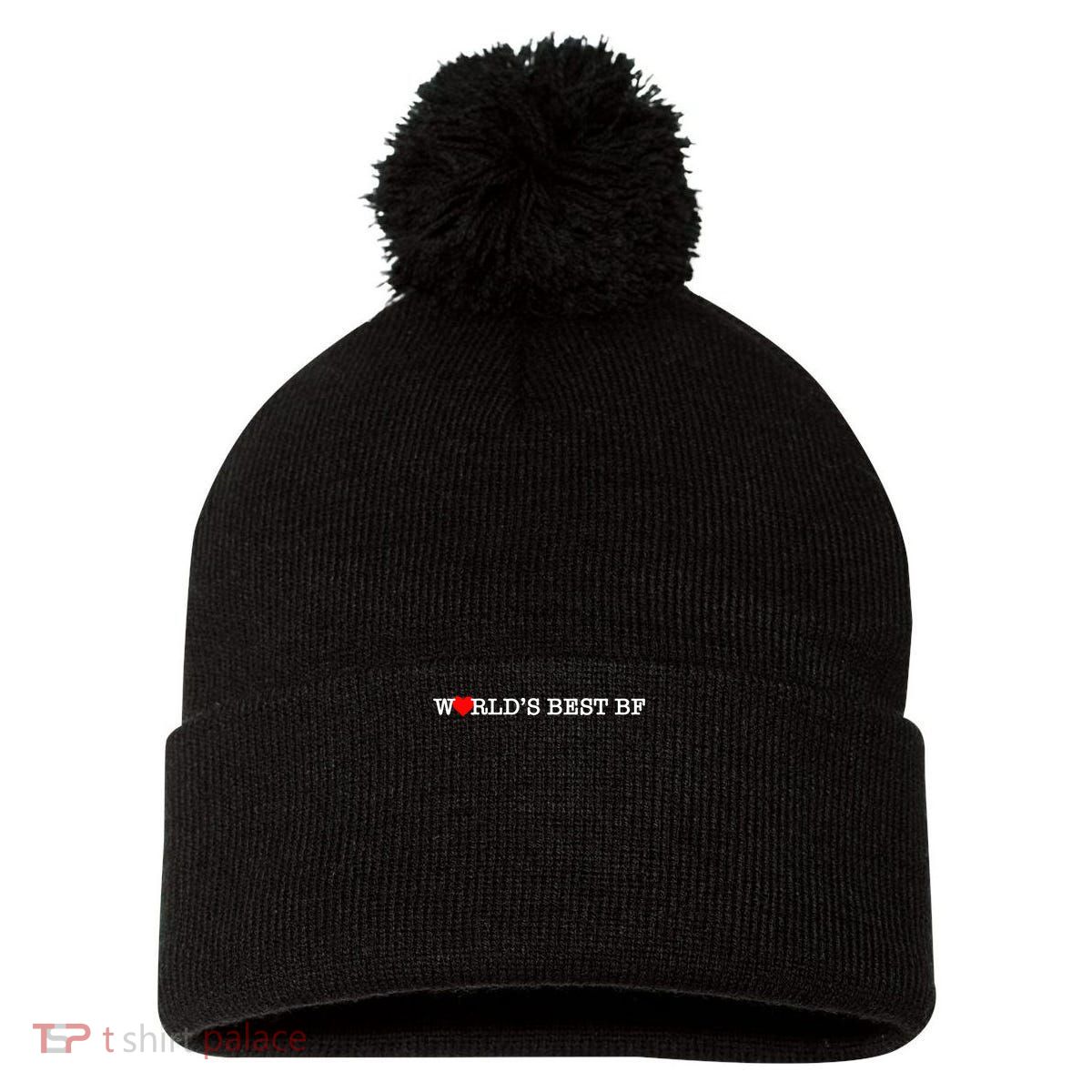 Nick Nayersina World's Best Bf Pom Pom 12in Knit Beanie