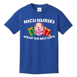 Nicu Nurses Wrap The Best Funny Christmas Nicu Nurse Gift Kids T-Shirt