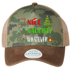 Nice Naughty Whatever Christmas List Holiday Xmas 2024 Legacy Tie Dye Trucker Hat