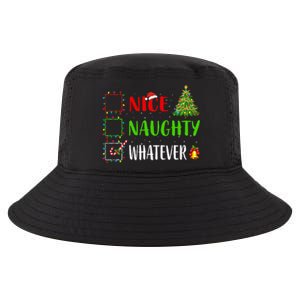 Nice Naughty Whatever Christmas List Holiday Xmas 2024 Cool Comfort Performance Bucket Hat