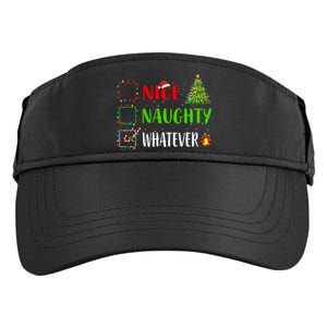 Nice Naughty Whatever Christmas List Holiday Xmas 2024 Adult Drive Performance Visor