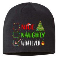 Nice Naughty Whatever Christmas List Holiday Xmas 2024 Sustainable Beanie