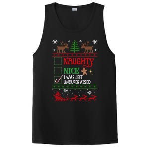 Nice Naughty Was Left Unsupervised Funny Christmas Funny Gift PosiCharge Competitor Tank