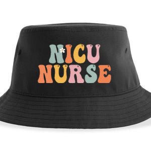 Nicu Nurse Week Groovy Appreciation Day For Women For Work Sustainable Bucket Hat