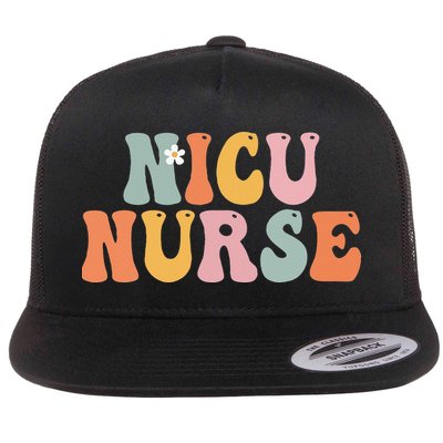 Nicu Nurse Week Groovy Appreciation Day For Women For Work Flatbill Hat