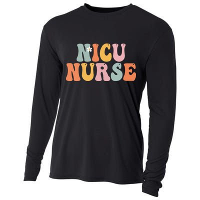 Nicu Nurse Week Groovy Appreciation Day For Women For Work Cooling Performance Long Sleeve Crew