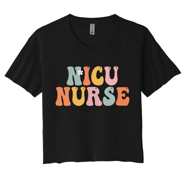 Nicu Nurse Week Groovy Appreciation Day For Women For Work Crop Top