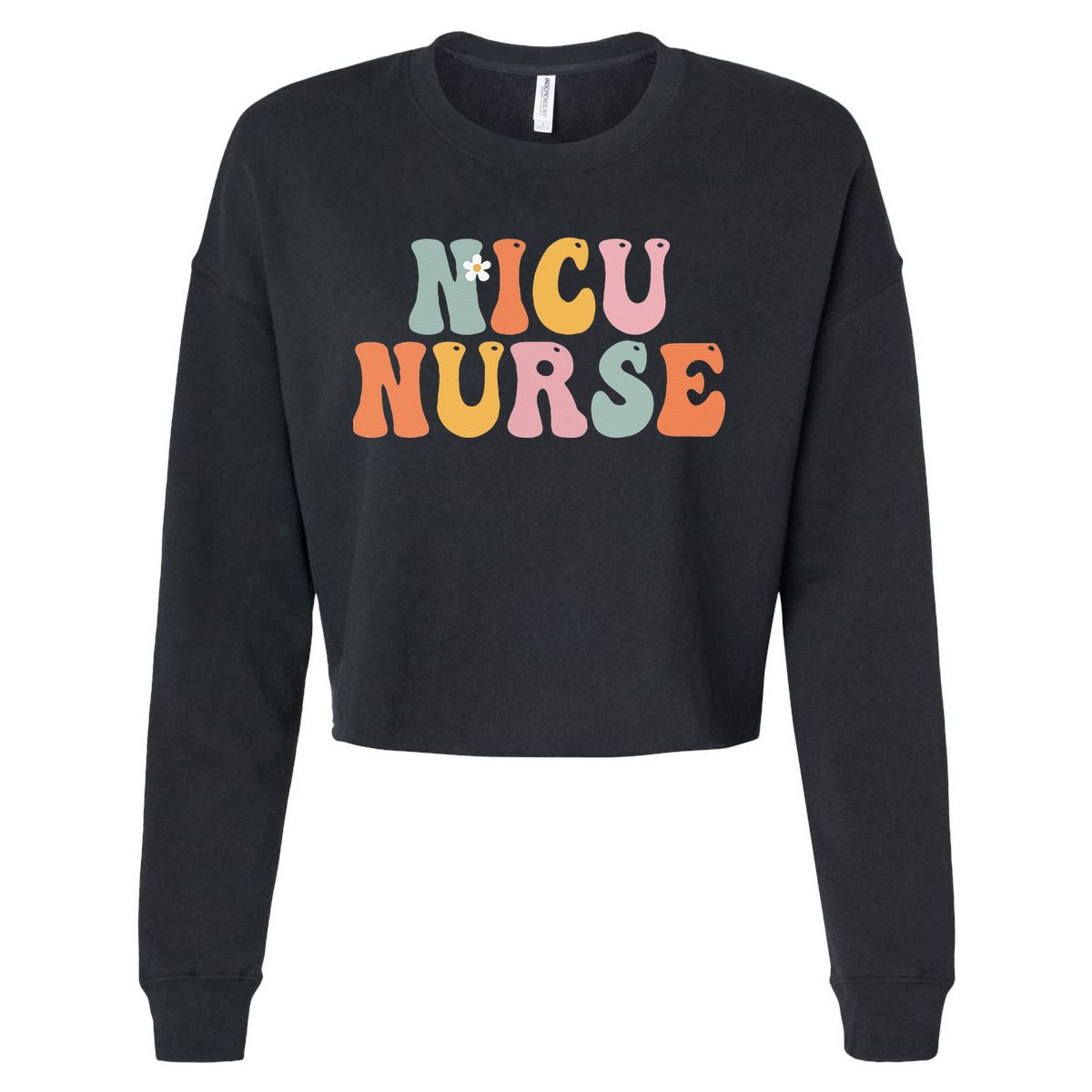 Nicu Nurse Week Groovy Appreciation Day For Women For Work Cropped Pullover Crew