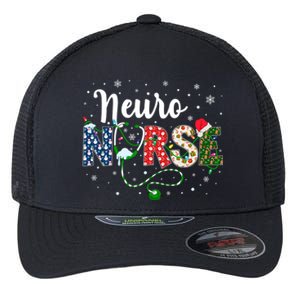 Neuro Nurse Xmas Santa Hat Funny Nursing Christmas Pattern Cool Gift Flexfit Unipanel Trucker Cap