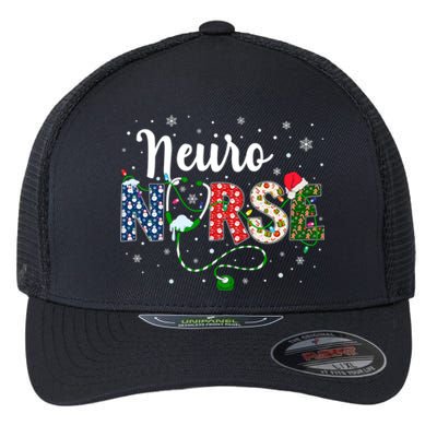 Neuro Nurse Xmas Santa Hat Funny Nursing Christmas Pattern Cool Gift Flexfit Unipanel Trucker Cap