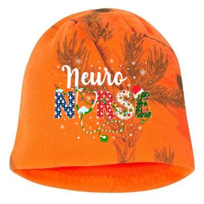 Neuro Nurse Xmas Santa Hat Funny Nursing Christmas Pattern Cool Gift Kati - Camo Knit Beanie