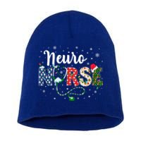 Neuro Nurse Xmas Santa Hat Funny Nursing Christmas Pattern Cool Gift Short Acrylic Beanie