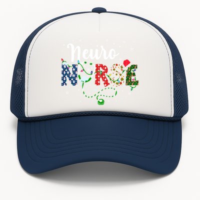 Neuro Nurse Xmas Santa Hat Funny Nursing Christmas Pattern Cool Gift Trucker Hat