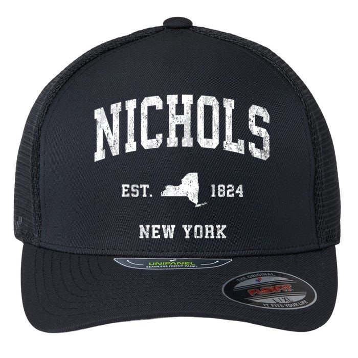 Nichols New York Ny Vintage Athletic Flexfit Unipanel Trucker Cap