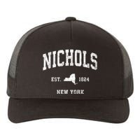 Nichols New York Ny Vintage Athletic Yupoong Adult 5-Panel Trucker Hat