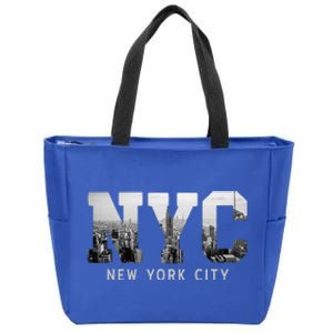 Nyc New York City Skyline Souvenir Zip Tote Bag