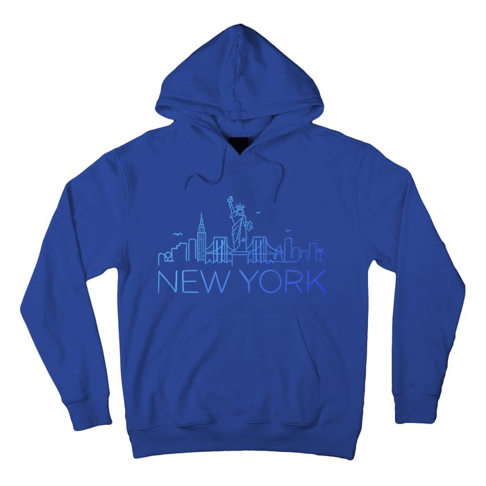 Nyc New York City Skylines Statue Of Liberty Birds Cute Gift Hoodie