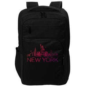 Nyc New York City Skylines Statue Of Liberty Birds Cute Gift Impact Tech Backpack