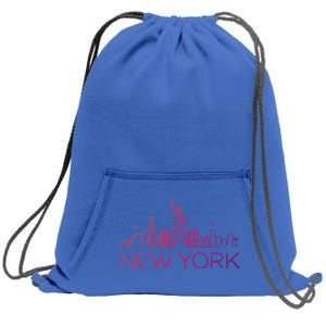 Nyc New York City Skylines Statue Of Liberty Birds Cute Gift Sweatshirt Cinch Pack Bag