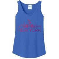 Nyc New York City Skylines Statue Of Liberty Birds Cute Gift Ladies Essential Tank