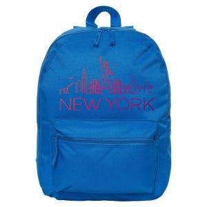 Nyc New York City Skylines Statue Of Liberty Birds Cute Gift 16 in Basic Backpack