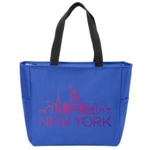 Nyc New York City Skylines Statue Of Liberty Birds Cute Gift Zip Tote Bag