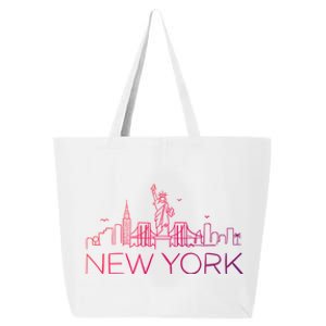 Nyc New York City Skylines Statue Of Liberty Birds Cute Gift 25L Jumbo Tote