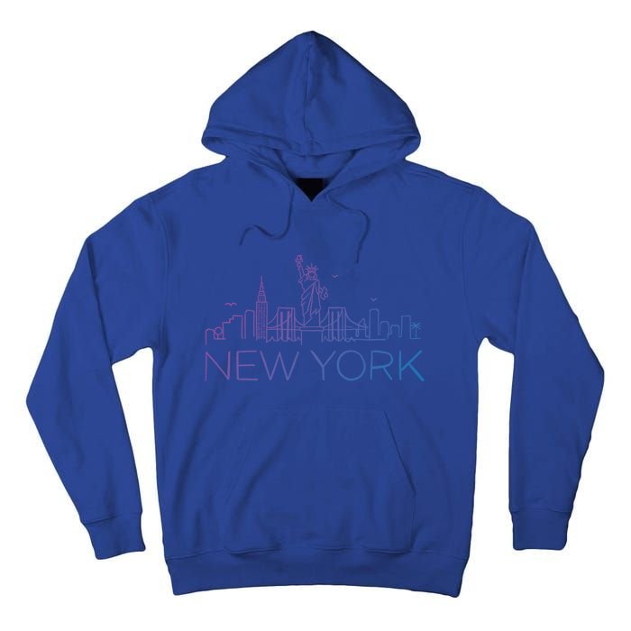 Nyc New York City Skylines Statue Of Liberty Birds Cute Gift Tall Hoodie