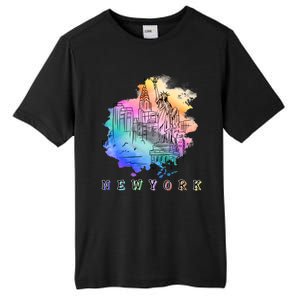 Nyc New York City Skylines Statue Of Liberty Gift Tall Fusion ChromaSoft Performance T-Shirt