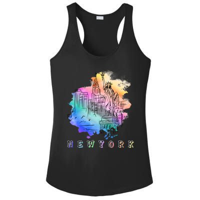 Nyc New York City Skylines Statue Of Liberty Gift Ladies PosiCharge Competitor Racerback Tank