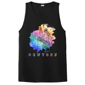 Nyc New York City Skylines Statue Of Liberty Gift PosiCharge Competitor Tank