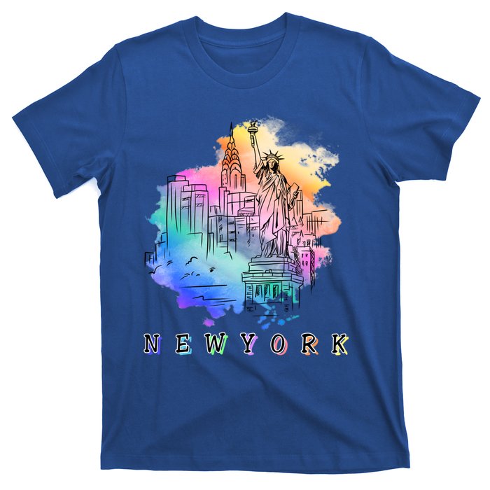 Nyc New York City Skylines Statue Of Liberty Gift T-Shirt