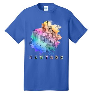 Nyc New York City Skylines Statue Of Liberty Gift Tall T-Shirt