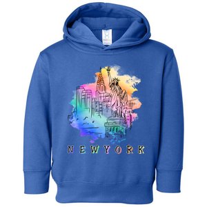 Nyc New York City Skylines Statue Of Liberty Gift Toddler Hoodie