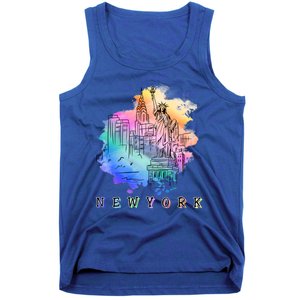 Nyc New York City Skylines Statue Of Liberty Gift Tank Top